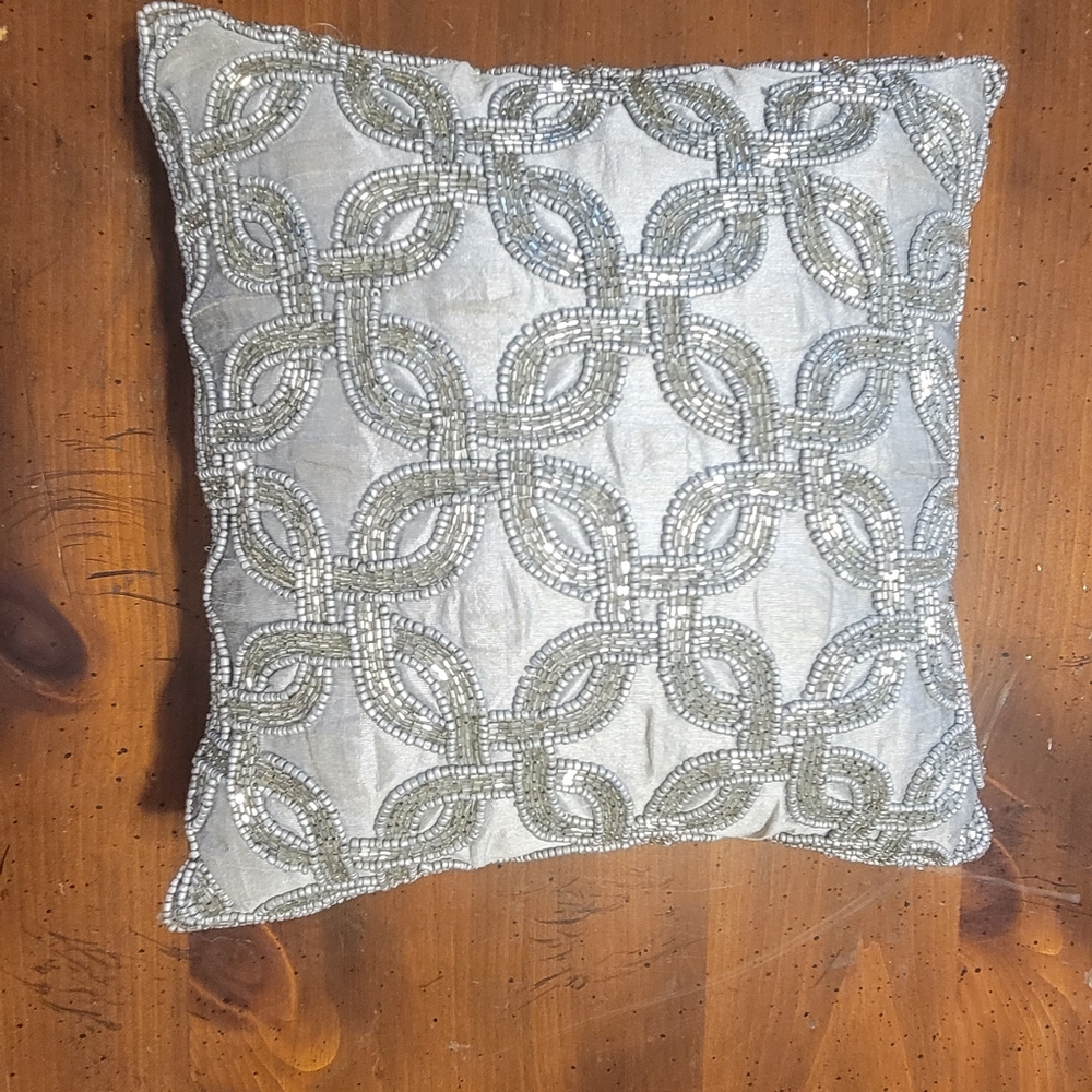 Pier 1 Imports sequined square pillow . Never used and in great condition